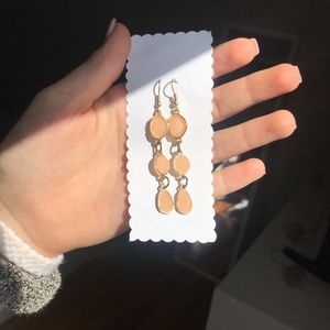 Pink Crystal Dangly Earrings